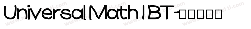 Universal Math I BT字体转换